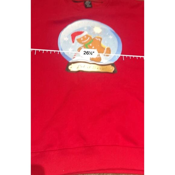 LILDY Gingerbread Christmas Sweatshirt Long Sleeve Red Women’s Xl - Picture 5 of 5
